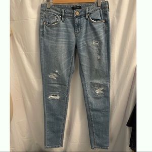 WHBM distressed girlfriend jeans SZ 0